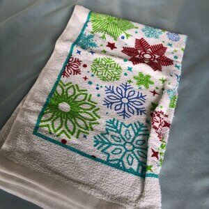 NWOT Paralyzed Veterans of American Multicolor Snowflake Pattern Dish Towel #G5